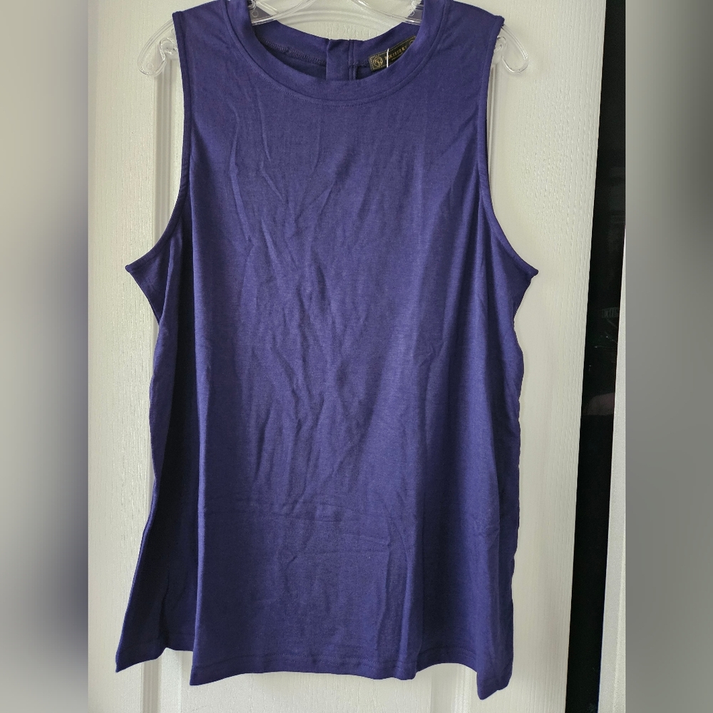 2XL, Navy Blue Sleeveless Shirt